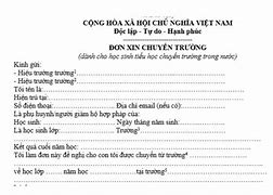 Hồ Sơ Xin Chuyển Trường